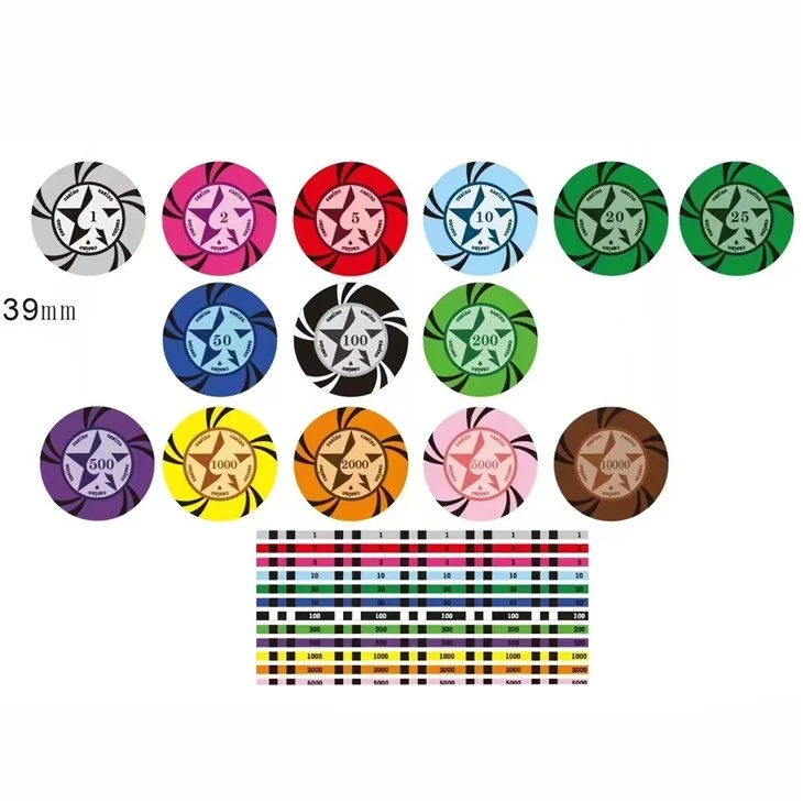 CLAY CHIPS WITH GODEN COLOR
